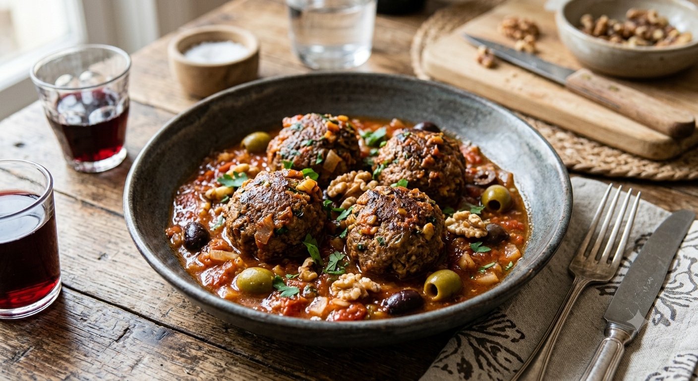 Boulettes de bœuf aux noix et olives